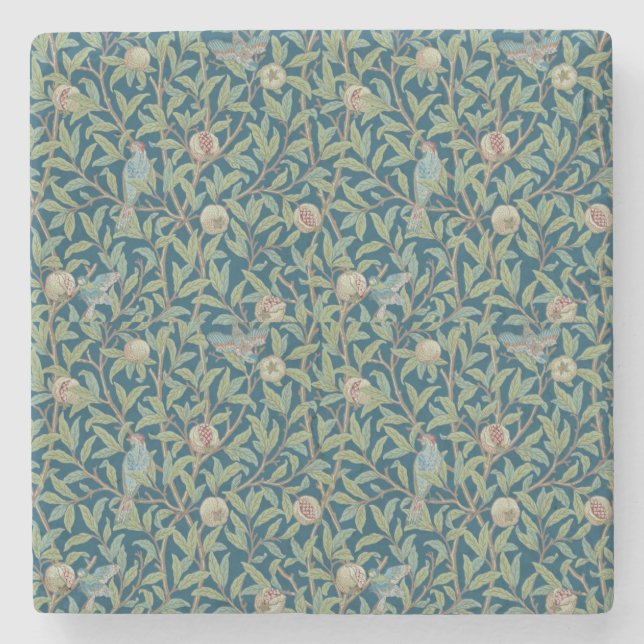 William Morris "Bird and Pomegranate" Steinuntersetzer (Vorderseite)