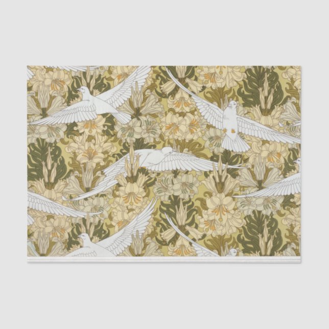 William Morris Bird Floral Design Seidenpapier (Vorderseite)