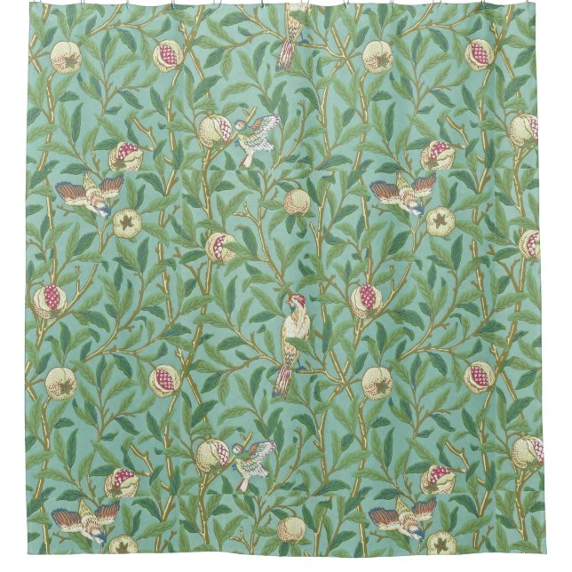 William Morris "Bird & Pomegranate" 3. Duschvorhang (Vorderseite)