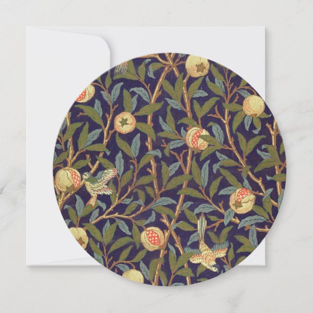 William Morris Bird und Pomegranate Vintag Art (Vorderseite)
