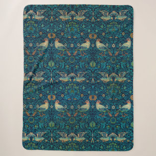 William Morris Birds Art Nouveau Blumenmuster Sherpadecke