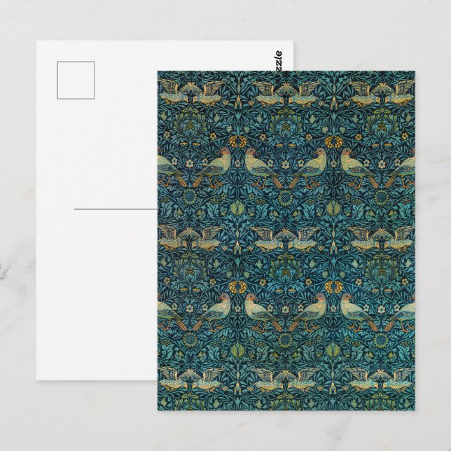 William Morris Birds & Floral Pattern Postkarte (Vorne/Hinten)