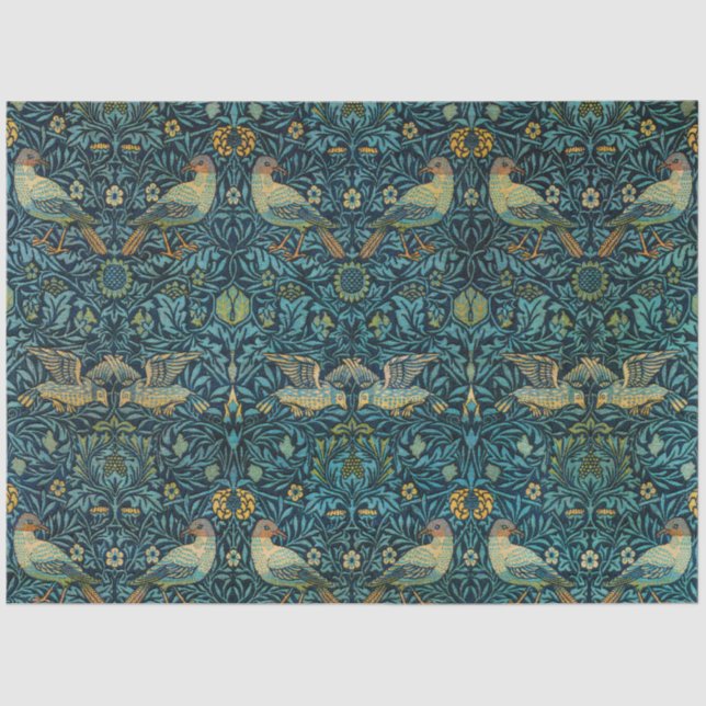 William Morris Birds & Floral Pattern Seidenpapier (Vorderseite)