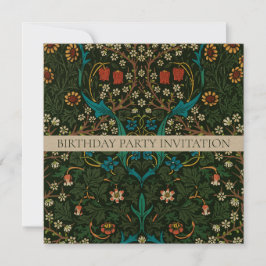 WILLIAM MORRIS BIRTHDAY PARTY INVITATION EINLADUNG
