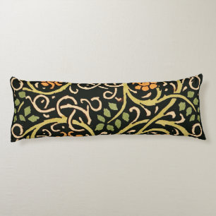 William Morris Black Floral Art Design Seitenschläferkissen
