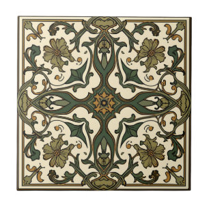 William Morris Blackthorn Floral Art Nouveau Fliese