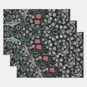 William Morris Blackthorn Floral Art Nouveau Geschenkpapier Set