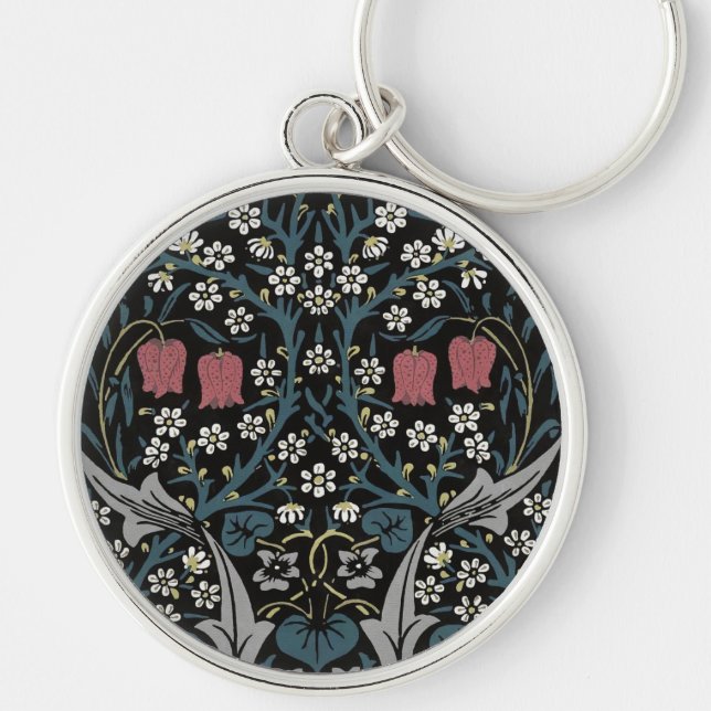 William Morris Blackthorn Floral Art Nouveau Schlüsselanhänger (Vorne)