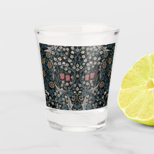 William Morris Blackthorn Floral Art Nouveau Schnapsglas