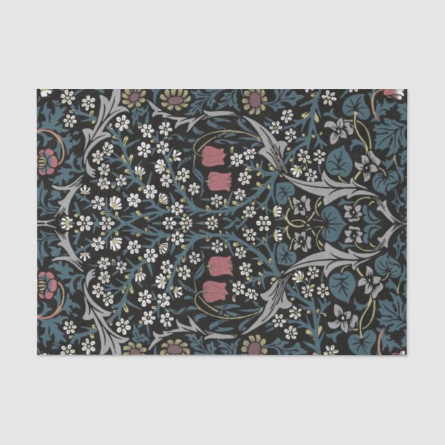 William Morris Blackthorn Floral Art Nouveau Seidenpapier (Vorderseite)