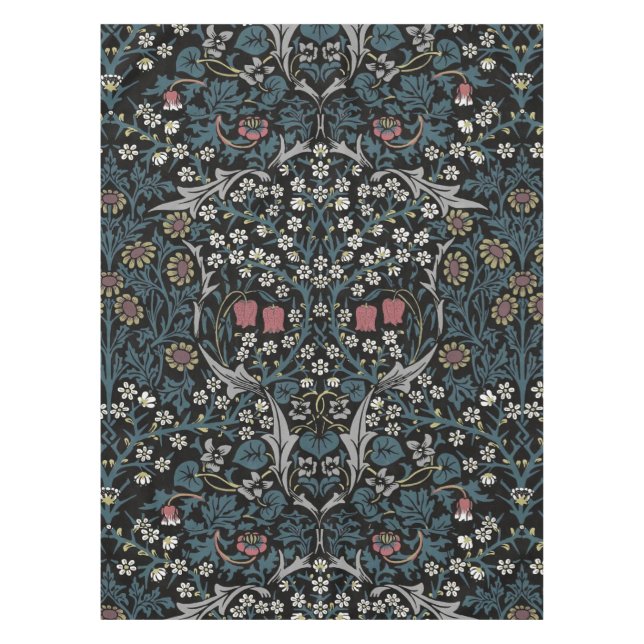 William Morris Blackthorn Floral Art Nouveau Tischdecke (Vorderseite)