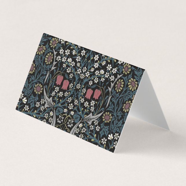 William Morris Blackthorn Floral Art Nouveau Visitenkarten (Vorderseite)