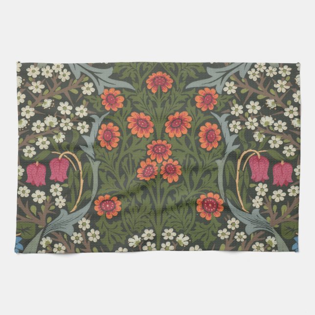 William Morris Blackthorn Garden Blume Classic Geschirrtuch (Horizontal)