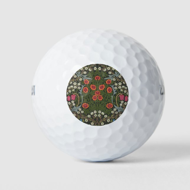 William Morris Blackthorn Garden Blume Classic Golfball (Vorderseite)