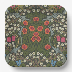 William Morris Blackthorn Garden Blume Classic Pappteller