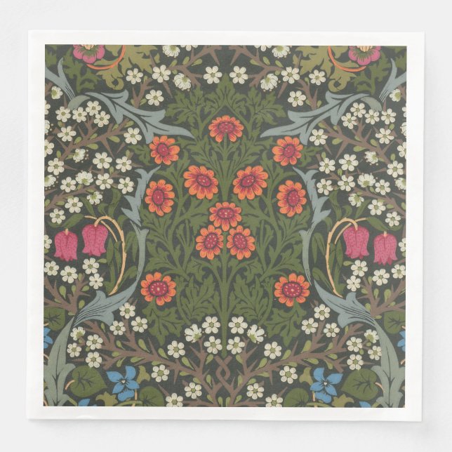 William Morris Blackthorn Garden Blume Classic Serviette (Vorderseite)