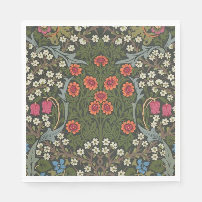 William Morris Blackthorn Garden Blume Classic Serviette (Vorderseite)