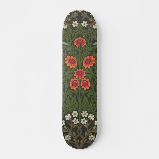 William Morris Blackthorn Garden Blume Classic Skateboard (Vorne)