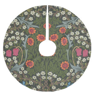 William Morris Blackthorn-Gartenblume Klassiker Polyester Weihnachtsbaumdecke
