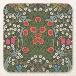 William Morris Blackthorn-Gartenblume Klassiker Rechteckiger Pappuntersetzer