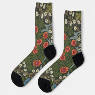 William Morris Blackthorn-Gartenblume Klassiker Socken