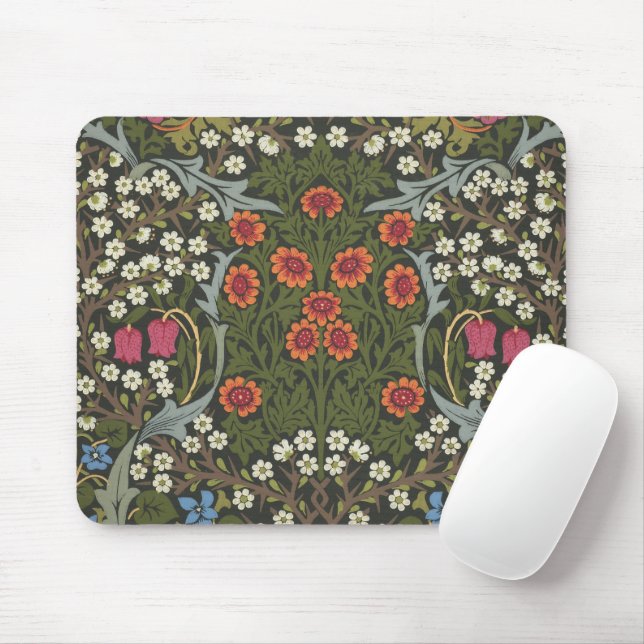 William Morris Blackthorn-Gartenblumen-Klassiker Mousepad (Mit Mouse)