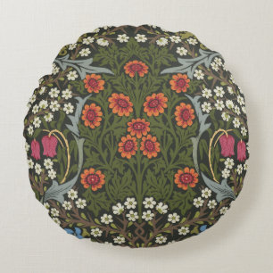 William Morris Blackthorn Gartenblumen Klassiker Rundes Kissen