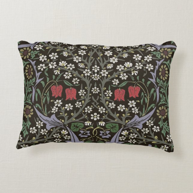 William Morris Blackthorn Tapestry Floral Dekokissen (Rückseite)