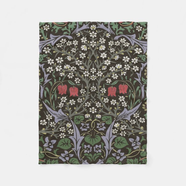 William Morris Blackthorn Tapestry Floral Fleecedecke (Vorderseite)