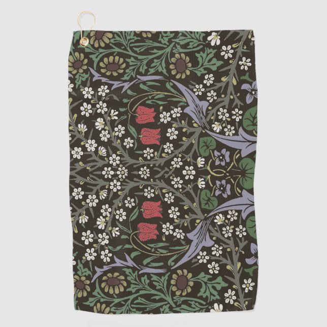 William Morris Blackthorn Tapestry Floral Golfhandtuch (Vorderseite)