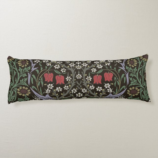 William Morris Blackthorn Tapestry Floral Seitenschläferkissen (Rückseite)