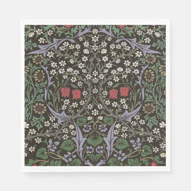 William Morris Blackthorn Tapestry Floral Serviette (Vorderseite)