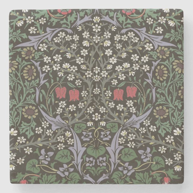 William Morris Blackthorn Tapestry Floral Steinuntersetzer (Vorderseite)