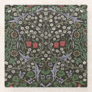 William Morris Blackthorn Tapeten Blumenmuster Glasuntersetzer