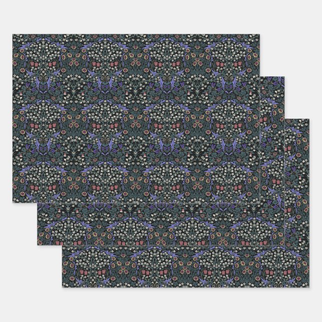 William Morris Blackthorn Victorian Wallpaper Geschenkpapier Set (Set)