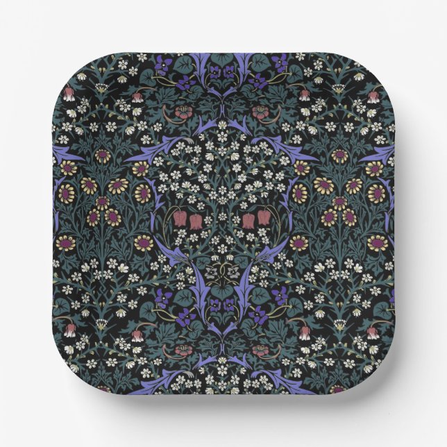 William Morris Blackthorn Victorian Wallpaper Pappteller (Vorderseite)