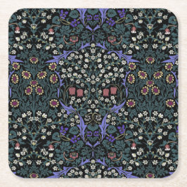 William Morris Blackthorn Victorian Wallpaper Rechteckiger Pappuntersetzer