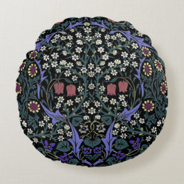 William Morris Blackthorn Victorian Wallpaper Rundes Kissen