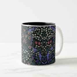 William Morris Blackthorn viktorianische Tapete Zweifarbige Tasse