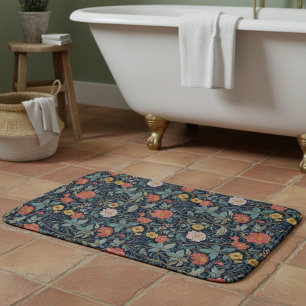 William Morris Blau Türkis Arts & Crafts Floral Badematte