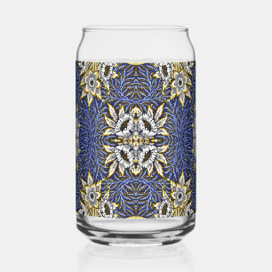 William Morris Blau- und Gold-Tulpen-Weiden-Design Dosenglas