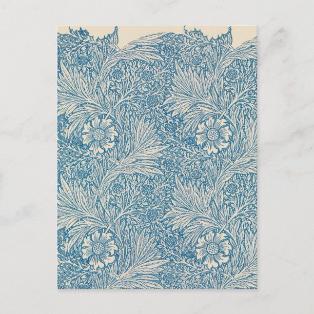 William Morris - Blaue Ringelblume Postkarte (Vorderseite)