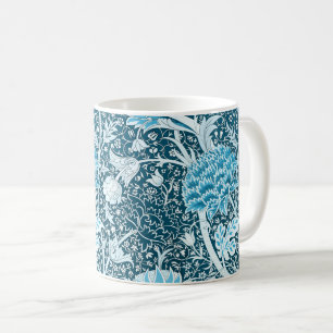 William Morris Blaues Blumenmuster Pre-Raphaeliten Kaffeetasse