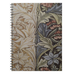 William Morris Blauglockentapete Botanischer Klass Notizblock