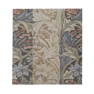 William Morris Blauglockentapete Botanischer Klass Notizblock