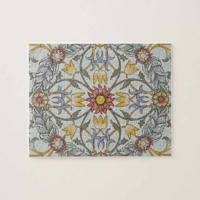 William Morris Bloral Circle Blume Illustration (Horizontal)