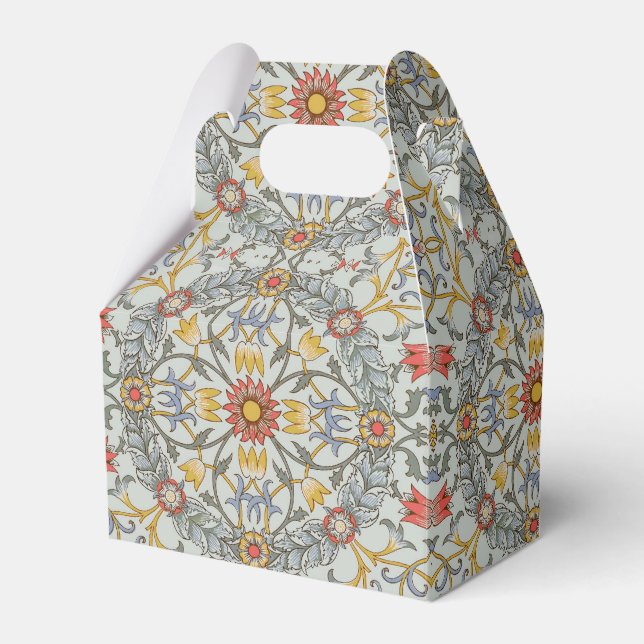 William Morris Bloral Circle Blume Illustration Geschenkschachtel (Vorderseite)