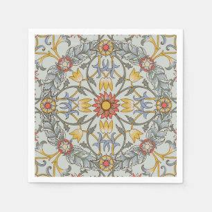 William Morris Bloral Circle Blume Illustration Serviette