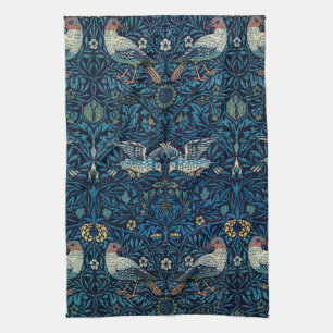 William Morris Blue Birds Floral-Teppich Klassiker Geschirrtuch