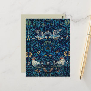 William Morris Blue Birds Floral-Teppich Klassiker Postkarte